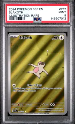 Slakoth IR #212 PSA 9 Mint Surging Sparks 2024 Pokemon Illustration Rare - Image 2