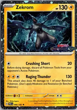 Zekrom (Paradox Rift Stamped) 066/182 Holo Pokemon NM - Image 1