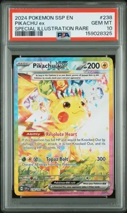 Pokemon 2024 Pikachu EX 238/191 PSA 10 - Image 1