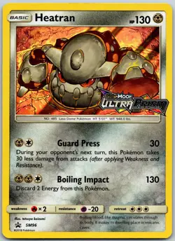 Heatran SM96 (Prerelease) Promo Sun & Moon Promos Near Mint - Image 1