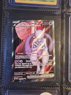 Pokemon Team Rocket’s Mewtwo ex 213/182 Full Art Ultra Rare Destined Rivals NM - Image 1
