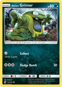ALOLAN GRIMER 127/236 C UNIFIED MINDS POKEMON NM/M - Image 1