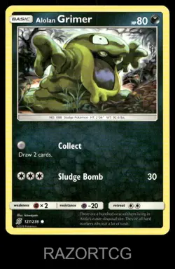 ALOLAN GRIMER 127/236 C UNIFIED MINDS POKEMON NM/M - Image 2