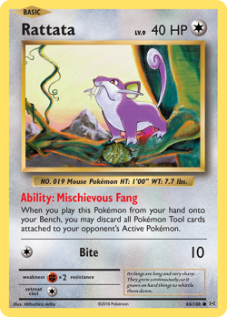 RATTATA 66/108 C EVOLUTIONS POKEMON NM/M - Image 1