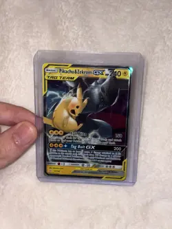 Pokemon Pikachu & Zekrom GX 33/181 SM-Team Up TAG TEAM GX Holo Ultra Rare NM - Image 3