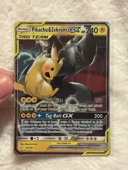 Pokemon Pikachu & Zekrom GX 33/181 SM-Team Up TAG TEAM GX Holo Ultra Rare NM - Image 4