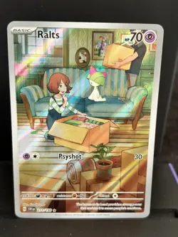 2023 Pokemon SV Ralts 211/198 Illustration Rare Paldea Evolved - NM - Image 2