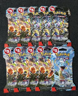 Pokemon TCG: Scarlet & Violet Stellar Crown Booster Packs New Sealed Lot of 10 - Image 1