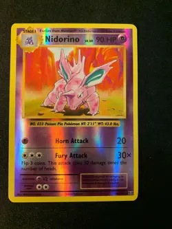 Nidorino Reverse Holo 44/108 Evolutions Uncommon Pokemon - Mint! - Image 1