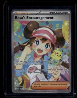 Pokemon TCG Rosa's Encouragement 123/088 Perfect Order Special Rare NM C - Image 1