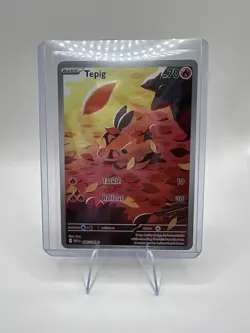 Pokemon TCG Tepig 096/086 White Flare Full Art Holo Rare Near Mint - Image 1
