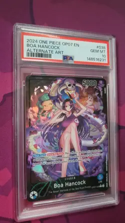 Bandai One Piece CCG Boa Hancock OP07-038 Leader Alt Art Foil PSA 10 500 Years - Image 1