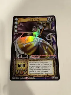 2005 One Piece The Quest Begins CCG Don Krieg Rare Foil Card CH028 - Image 1