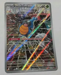 Karrablast 094/086 Pokemon TCG SV Black Bolt Illustration Rare Card NM ENGLISH - Image 1
