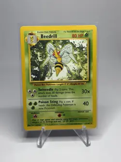 Pokemon TCG Beedrill Card 17/102 Rare Unlimited Base Set - Image 1