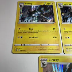 3X Shining Fates Luxray 33/72 Holo Rare Pokemon Card NM/M - Image 2