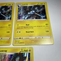 3X Shining Fates Luxray 33/72 Holo Rare Pokemon Card NM/M - Image 3