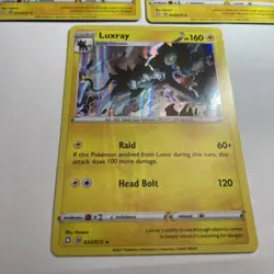 3X Shining Fates Luxray 33/72 Holo Rare Pokemon Card NM/M - Image 4