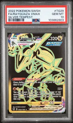 2022 Pokemon TG29/TG30 Rayquaza Vmax Full Art PSA Graded - Image 1