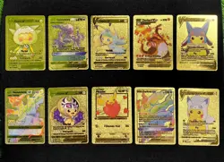 Pokemon TCG 10 Card Lot - Pikachu- Charizard -Zekrom Gold Foil - Image 1
