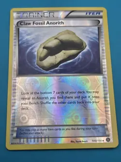 Claw Fossil Anorith 100/114 Reverse Holo Pokemon 2016 Steam Siege MP - Image 1