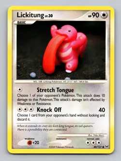 Lickitung 80/127 Common Platinum Pokemon Lightly Played Yuka Morii Clay - Image 1