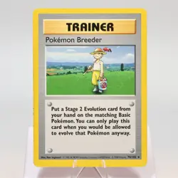 Pokemon TCG - Pokemon Breeder 76/102 Base Set Rare WOTC - MP Crease - Image 2