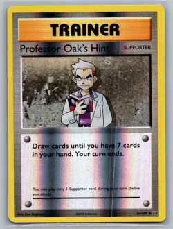 Professor Oak's Hint 84/108 Uncommon Evolutions Pokemon Reverse Holo Near Mint - Image 1