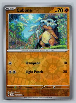 Cubone 076/159 Common Journey Together Pokemon Reverse Holo Near Mint - Image 1