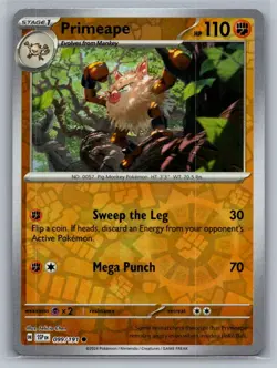 Primeape 099/191 Common Surging Sparks Pokemon Reverse Holo Near Mint - Image 1