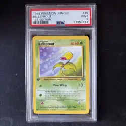 1999 POKEMON JUNGLE 1ST EDITION #49 BELLSPROUT PSA MINT 9 - Image 1