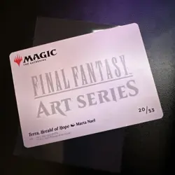 MTG Terra Herald of Hope GOLD STAMPED Art Card (20) - MtG Final Fantasy - NM - - Image 2