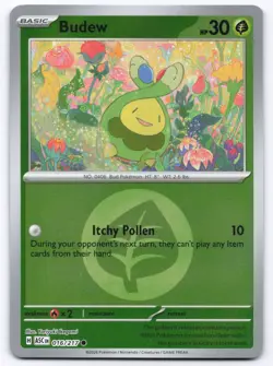 Pokemon TCG Budew 016/217 Energy Symbol Reverse Holo Ascended Heroes NM - Image 1