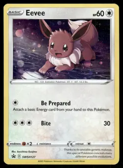Eevee SWSH127 Holo Promo Sword & Shield Promo Pokemon Holo Near Mint - Image 1
