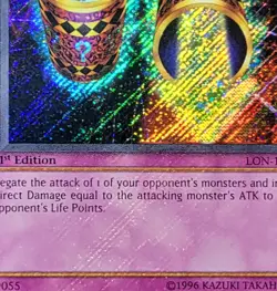 Yugioh Magic Cylinder LON-104 1st Edition Secret Rare Holo Bleed Konami 2003 NM - Image 4