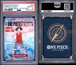 2026 ONE PIECE PROMOS COLLEGE BASKETBALL : US VOYAGE MONKEY D. LUFFY PSA 10 - Image 3