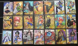 One Piece AR Carddass Bulk Lot Luffy Nami Hanock Sanji Shanks - Set of 21 Cards - Image 1