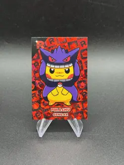 Poncho Pikachu Gengar Red Holo Pokemon Card Database Team Rocket Peru - Image 1
