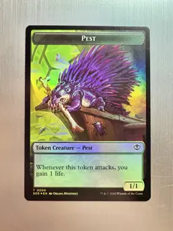 Fractal / Pest - 0004/0008 - MTG: Secrets of Strixhaven - Token - FOIL - Image 2