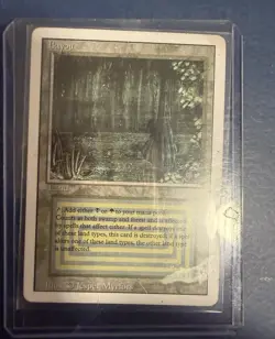 Wizards of the Coast MTG Bayou Revised Edition Rare Regular EN Land Black Green - Image 1