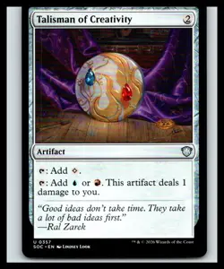 Talisman of Creativity | 357 NM/M | Commander: Secrets of Strixhaven | Magic MTG - Image 1