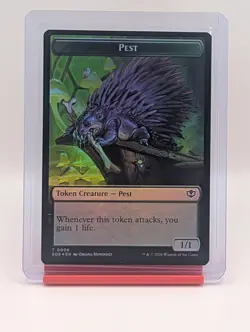 Fractal // Pest Double-Sided Token [Foil] #4 Magic Secrets of Strixhaven - Image 2