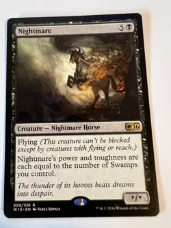 MTG Magic The Gathering Welcome Deck 2016 Nightmare Rare LP - Image 1