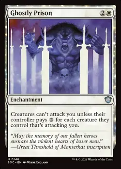 Ghostly Prison - #146 - Commander: Secrets of Strixhaven - CUC NM MTG - Image 1