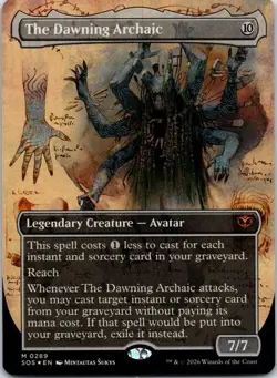 MTG Secrets of Strixhaven The Dawning Archaic Borderless MYTHIC NM/Unplayed - Image 1