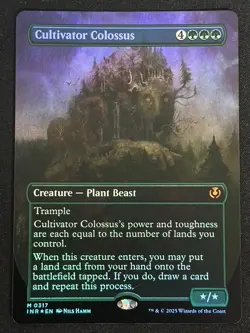 1x MTG Cultivator Colossus (Borderless, Foil) - Innistrad Remastered (INR) #317 - Image 1