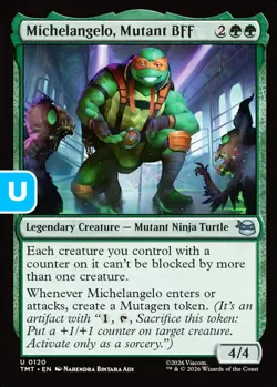 MTG Michelangelo Mutant BFF Teenage Muntant Ninja Turtles Uncommon NM - Image 1
