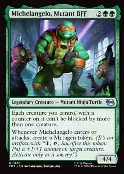 MTG Michelangelo Mutant BFF Teenage Muntant Ninja Turtles Uncommon NM - Image 2