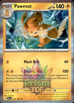 Pawmot 76/193 Rare Holo Paldea Evolved Pokemon - Image 1