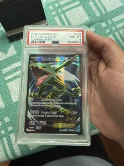 Pokemon Rayquaza EX XY Roaring Skies Full Art #104 PSA 8 - Image 1